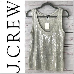 J. Crew Tissue Sequin Panel Tank Top
